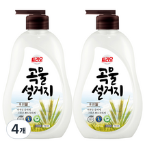 트리오 곡물설거지 우리밀 주방세제, 750ml, 4개