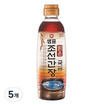 샘표 맑은 조선 간장, 500ml, 5개