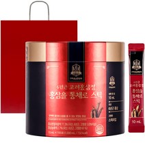 고려홍삼중앙회 6년근 고려홍삼정 홍삼을 통채로 스틱 +쇼핑백, 100개, 10ml
