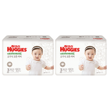 하기스 NEW 네이처메이드 오가닉 밴드형 기저귀 여아용 중형 3단계 (7~10kg), 124매