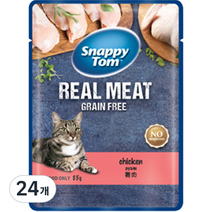 스내피톰 캣 파우치 닭고기 습식사료, 닭, 85g, 24개
