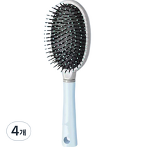 와이에스 에어 쿠션 정전기 방지 헤어브러쉬, 라이트 블루, 4개