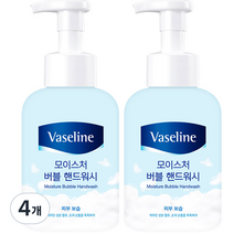 바세린 모이스처 버블 핸드워시, 500ml, 4개