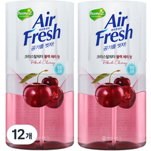 홈즈 에어후레쉬 크리스탈워 본품, 400ml, 12개, 블랙 체리 향