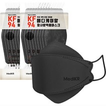 메디케이알 황사방역용 마스크 KF94 대형 검정색, 10개입, 5개