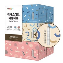 탐사 천연펄프 미용티슈, 250매입, 6개