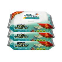 에파타클린업 구연산 베이킹소다 프리미엄 물걸레청소포 대형 20매입, 3팩
