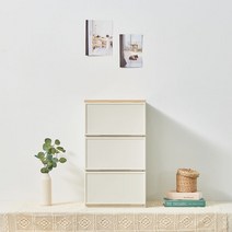 씨밀렉스 래폴드 모듈서랍장 400 레귤러 3단 L, 카밍네이처 아이보리, 1개