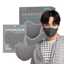 참존 톤업핏 비말차단 마스크 그레이 대형 KF-AD, 25개입, 1개
