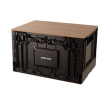 에어즈락 캠핑 폴딩박스 오픈형, 박스 블랙 + 상판 포켓 고무탭