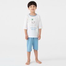 롤리트리 아동용 순면 야채 7부 내의 상하의 세트 ON