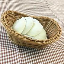 마켓감성 작은 빵 라탄 바구니, 커피색, 1개