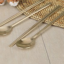 골든벨 아리와 민 유기 부부 수저 세트, 1세트, 숟가락 2p + 젓가락 2p