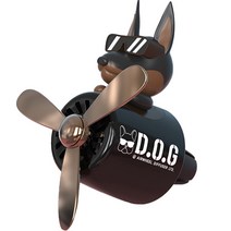 도그독 에어휠 프로펠러 차량용 방향제 도베르만 블랙 블랙체리, 1개