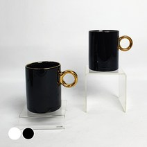파울러스 쇼골드 라인머그 350ml, 블랙, 2개