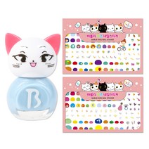 바블리 키즈네일 냥이 하늘핑 + 어린이네일스티커 세트, 혼합 색상, 1세트