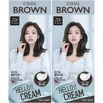 미쟝센 헬로크림 염모제 5CB, 쿨브라운, 2개