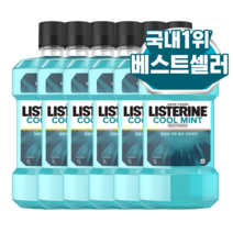 리스테린 쿨민트 구강청결제, 1L, 6개