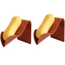 제이오 모던 화장실 비누 받침대, 2개, 주황