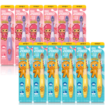 2080 키즈 4스텝 쿠키런 주니어 칫솔 핑크 6p + 민트 6p 세트, 1세트