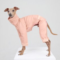 도기스타 이탈리안그레이하운드옷 아이쥐옷 스판기모 레쟈 올인원, 핑크