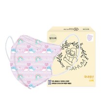 아이다움 어린이용 핑크 고래 캐릭터 새부리형 마스크 10p, 핑크고래 유아용(1~3세), 10매, 1개