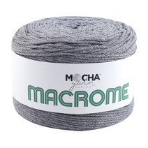 마마니트 마크라메 케이크 뜨개실 단색, 06 그레이, 225m