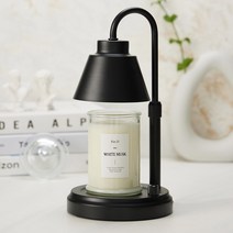 에인디 높이조절 초초 캔들워머 블랙 + 소이캔들 370g 세트, 화이트머스크, 1개