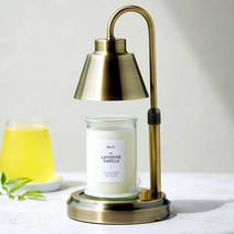 에인디 높이조절 초초 캔들워머 빈티지골드 + 소이캔들 370g 세트, 라벤더바닐라, 1개