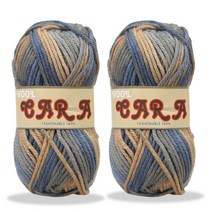 미소털실 카라 뜨개실 90g x 2p, 924 베이지믹스