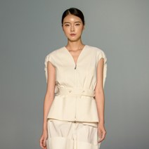 쿠만YHJ 여성용 페이크 린넨 스컵처 자켓