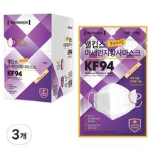 웰킵스 프리미엄 미세먼지황사마스크 대형 KF94, 25개입, 3개, 화이트