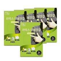 클로버하우스 라텍스 장갑, 아이보리, 중(M), 5개