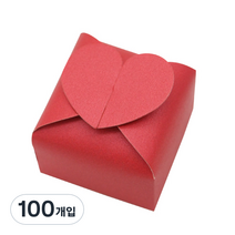 도나앤데코 반짝반짝 하트손잡이 미니 선물상자, 레드, 100개입