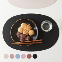 에이드엘 에그 실리콘 테이블매트, 블랙, 가로 430mm x 세로 290mm