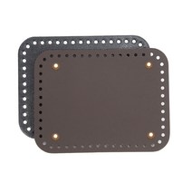 퀼트여왕 소꼬발 직사각형 인조가죽 가방 바닥 17 x 13 cm, 브라운, 1개