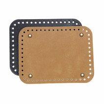 퀼트여왕 소꼬발 직사각형 인조가죽 가방 바닥 17 x 13 cm, 베이지, 1개
