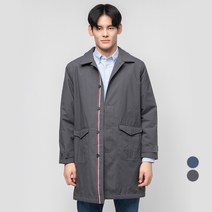 캐럿 남성용 패딩 트렌치 코트