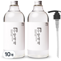 살림백서 주방세제 청귤향 + 전용펌프 세트, 1L, 10개
