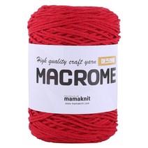 마마니트 마크라메 케이크 뜨개실 단색, 38 레드, 1p