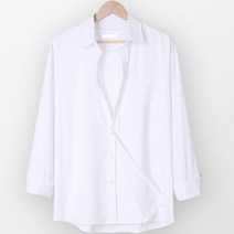 단군 남성용 링클프리 기본 무지 오버핏 긴팔 셔츠