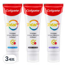 콜게이트 토탈 치약 프로페셔널 클린 110g + 차콜 딥 클린 110g + 프로 검 헬스 110g 세트, 3세트