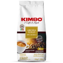 [킴보]KIMBO 아로마골드 아라비카, 홀빈(분쇄안함), 250g