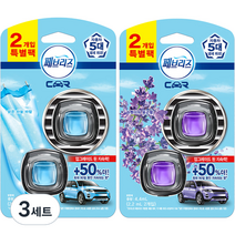 페브리즈 차량용 방향제 맑은 하늘 바람 2.2ml x 2p + 라벤더의 포근함 2.2ml x 2p, 3세트