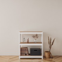 스피드랙 조립식 철제 앵글 선반 3단 800 x 400 x 900 mm, 화이트