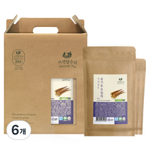 유기농마루 자연담은 유기농 볶은 우엉차 + 선물박스, 70g, 6개