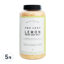 바스참 사해소금 레몬 용기형, 1kg, 5개