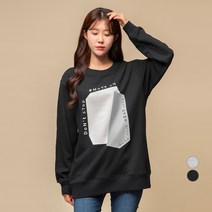 캐럿 남녀공용 릴렉스핏 그래픽 맨투맨 티셔츠 MJ03AA