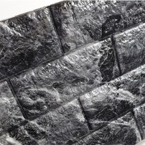 꾸미 접착식 벽돌 폼브릭 100 x 30 cm, 리얼블랙, 20개