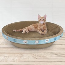 펫츠몬 눕기 편한 특대형 B골 스크래쳐 원형 55cm, 혼합색상, 1개